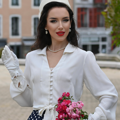 Clarice Blouse in Cream