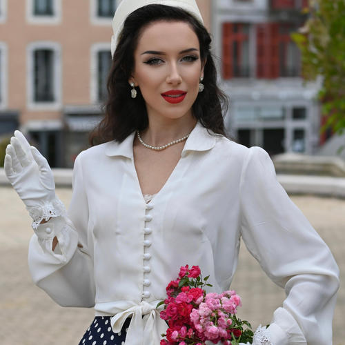 Clarice Blouse in Cream