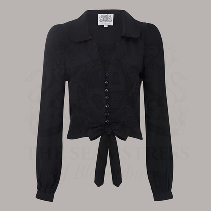Clarice Blouse in Liquorice Black