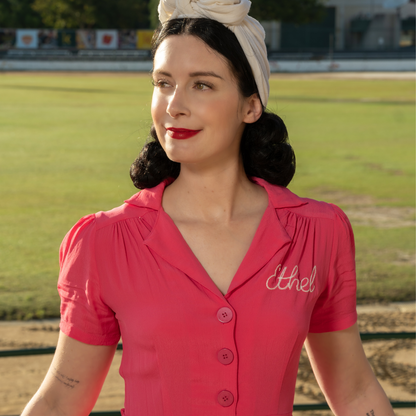 Ethel-49er Dress in Windsor Wine