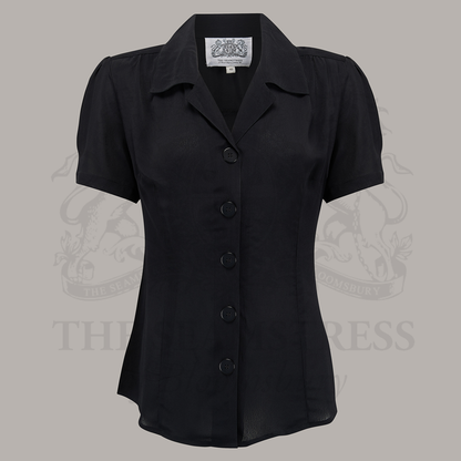 Grace Blouse in Liquorice Black