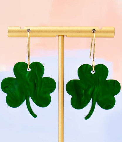Green Shamrock Earrings