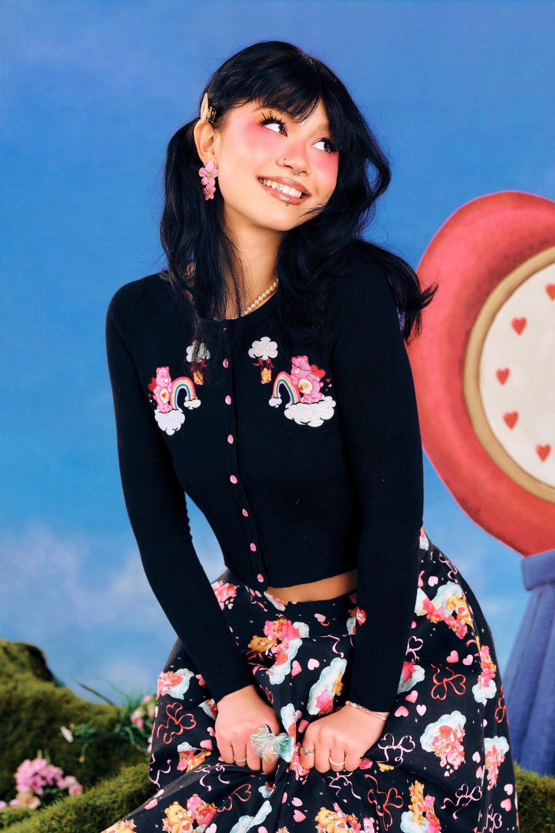 Hell Bunny Black Care Bears Cardigan