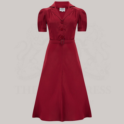 Lisa Shirtwaister Dress in Windsor Wine