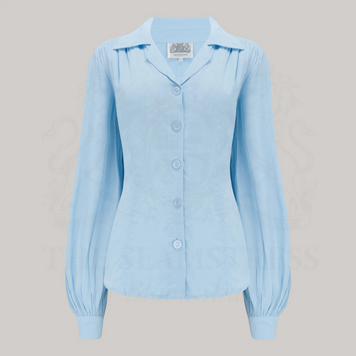 Poppy Blouse in Powder Blue