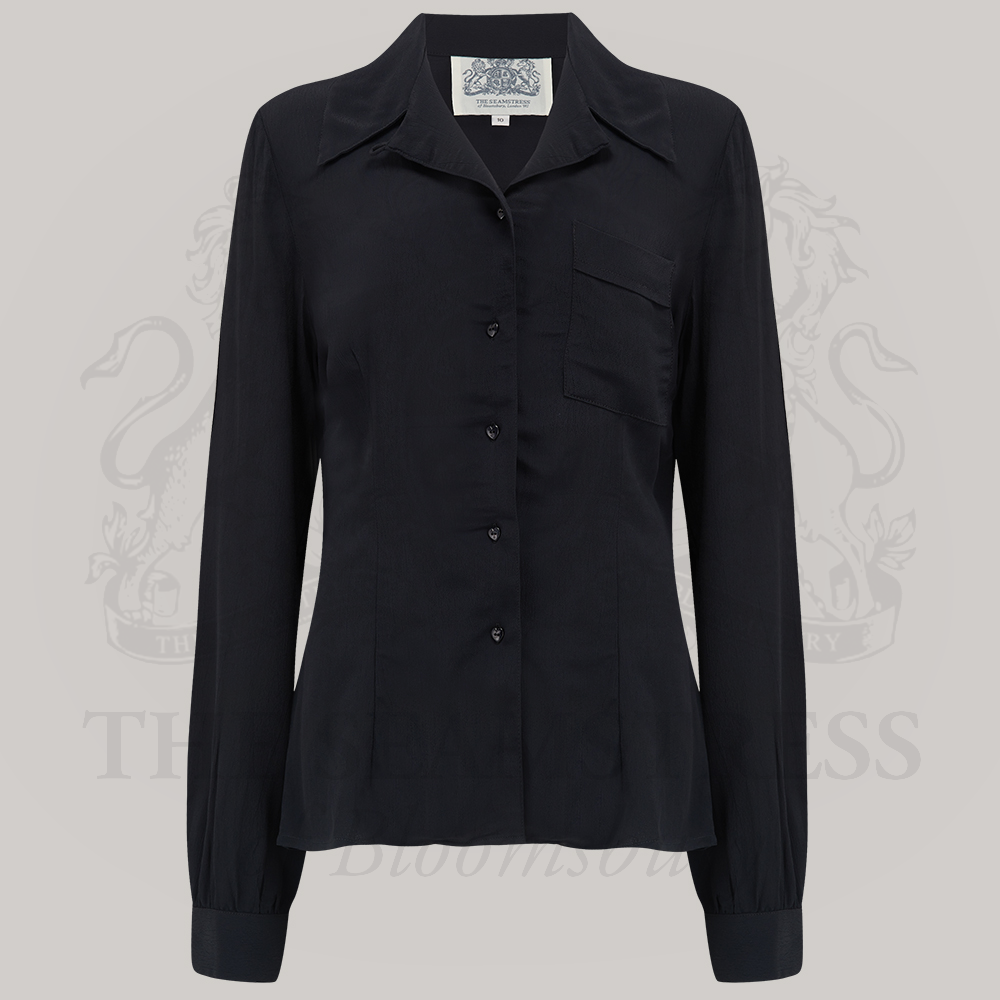 Jacqui Blouse in Liquorice Black