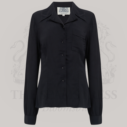 Jacqui Blouse in Liquorice Black