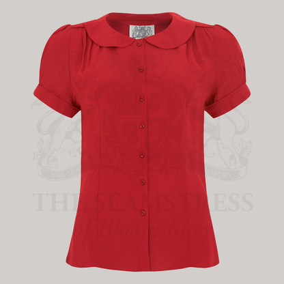Jive Blouse in Lipstick Red