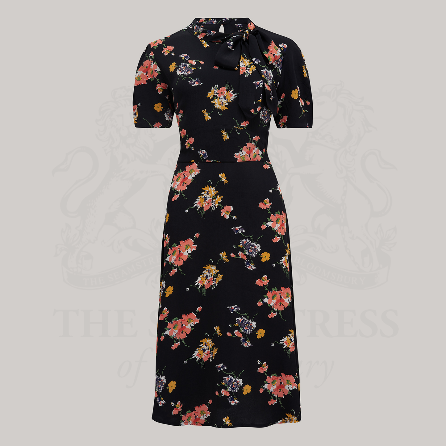 Kathy Dress in Black Mayflower