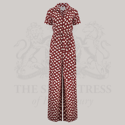 Lauren Siren Suit in Wine Moonshine