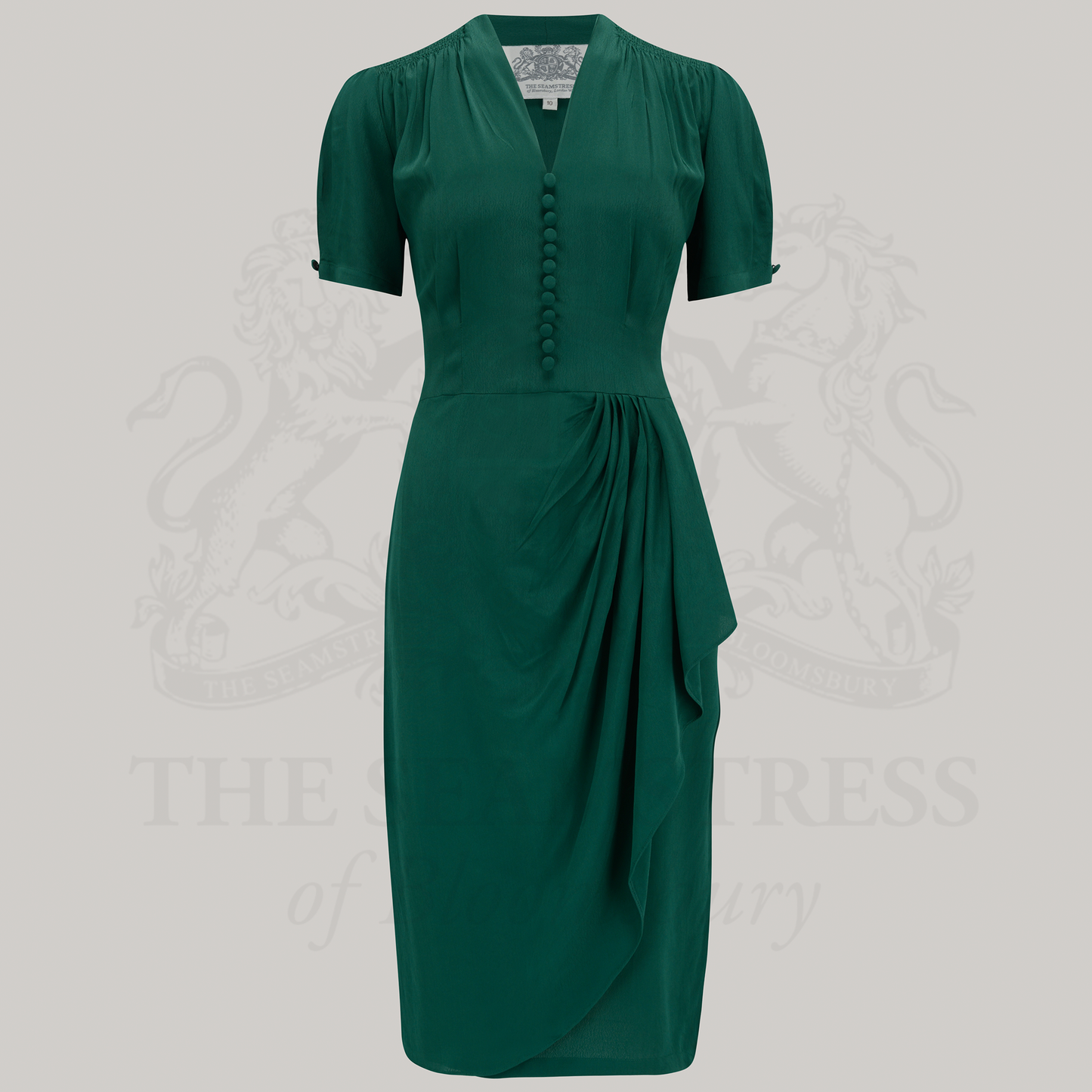 Mabel Waterfall Dress in Hampton Green