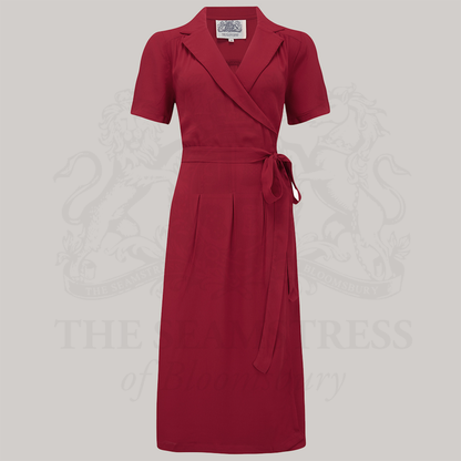 Peggy Wrap Dress in Windsor Wine