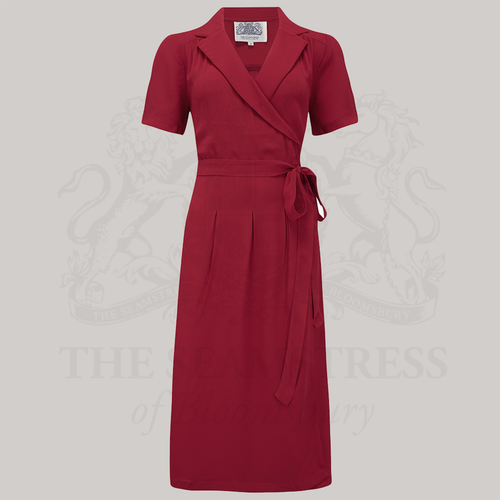 Peggy Wrap Dress in Windsor Wine
