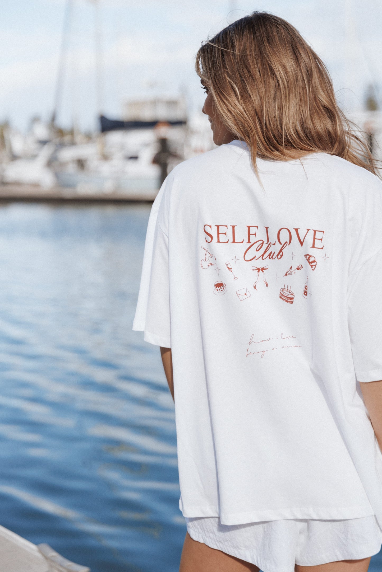 Runa Self Love Graphic Tee - White