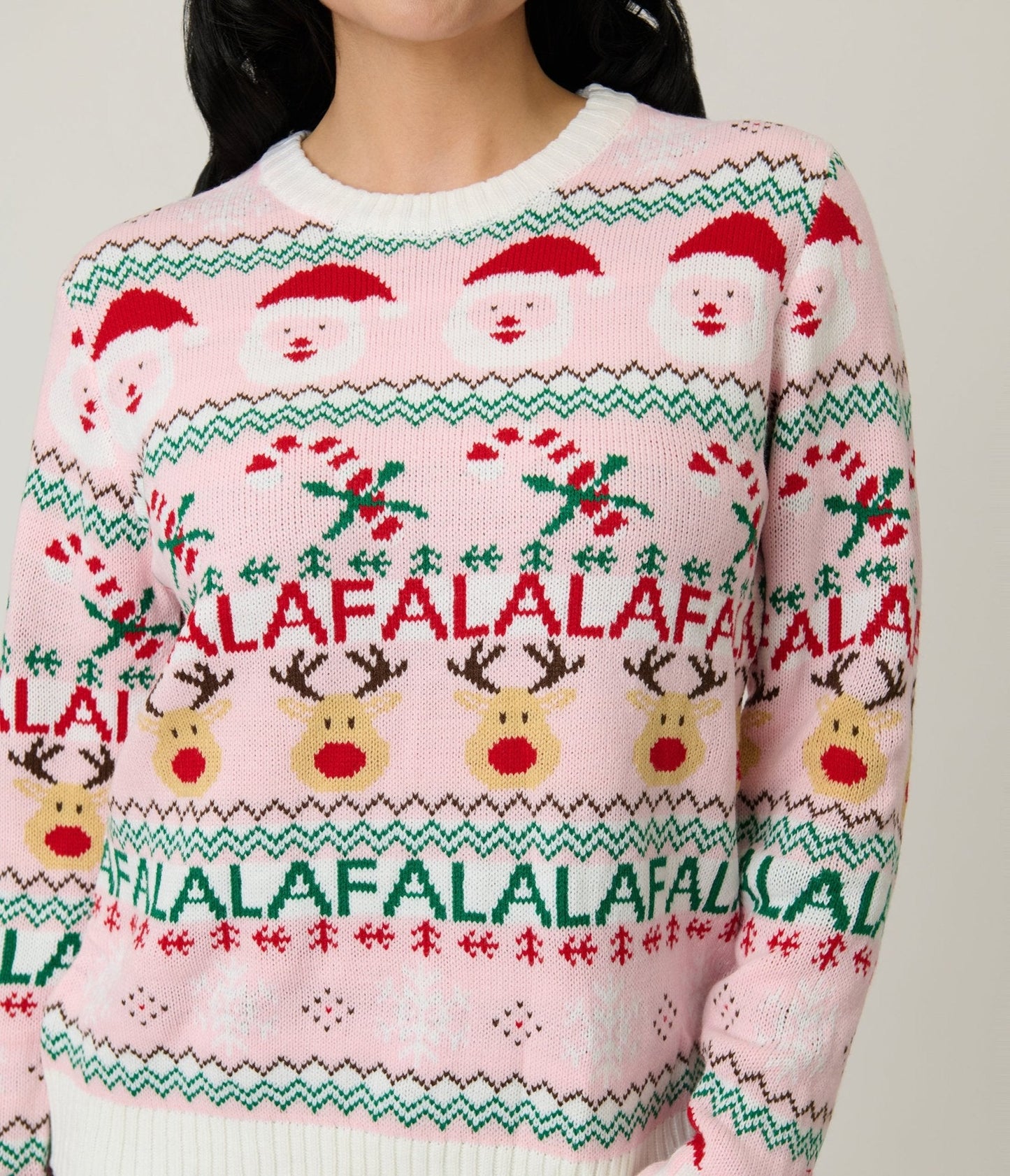 Pink Holiday Fair Isle Sweater