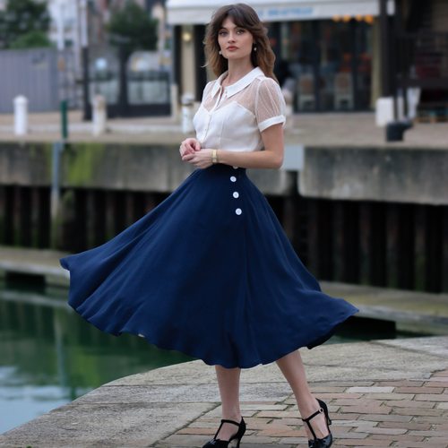 Isabelle Skirt in French Navy